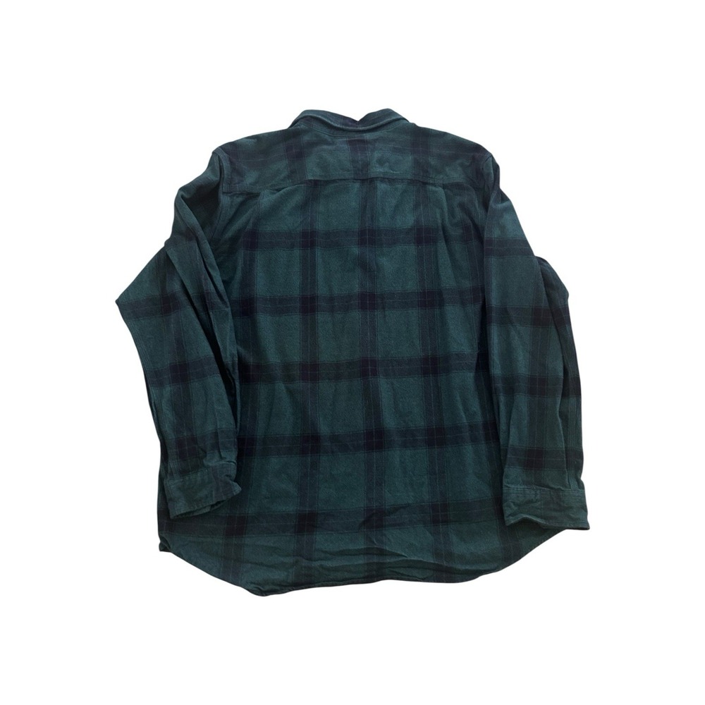 Carhartt Shirt Mens XL Green Plaid Loose Fit Button Up Flannel Workwear Pockets - Picture 6 of 7
